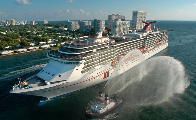 The Carnival Legend, entering Port Everglades in Fort Lauderdale.