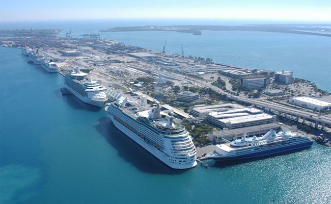 The Port of Miami on a Saturday morning